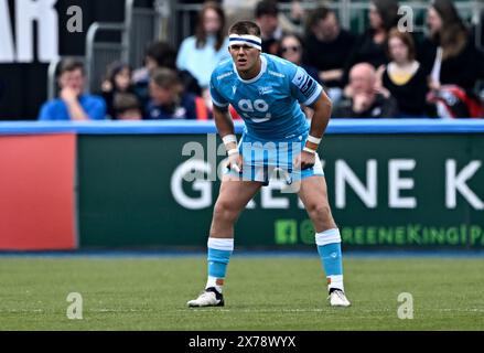 Barnet, Royaume-Uni. 18 mai 2024. Premier rugby. Saracens hommes V Sale Sharks. Stade Stone X. Barnet. Joe Carpenter (Sale Sharks) lors du match de rugby Saracens Men V Sale Sharks Gallagher. Crédit : Sport in Pictures/Alamy Live News Banque D'Images