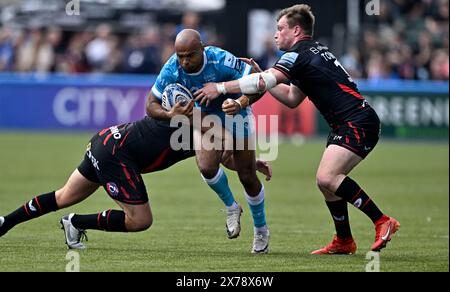 Barnet, Royaume-Uni. 18 mai 2024. Premier rugby. Saracens hommes V Sale Sharks. Stade Stone X. Barnet. Lors du match de rugby Sharks Gallagher Premiership des Saracens Men V Sale. Crédit : Sport in Pictures/Alamy Live News Banque D'Images