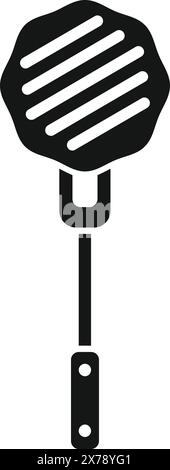 Illustration vectorielle d'une silhouette de spatule, parfaite pour les conceptions culinaires Illustration de Vecteur