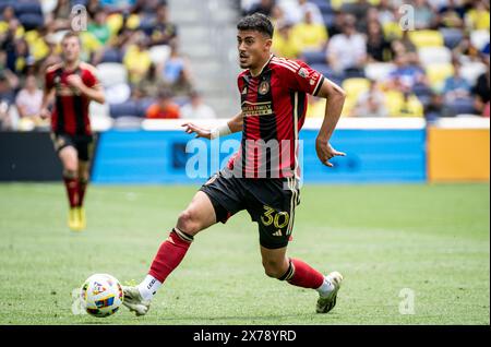 Nashville, Tennessee, États-Unis. 18 mai 2024. Le milieu de terrain d'Atlanta United Nick Firmino (30 ans) descend le terrain lors de son match de football en MLS contre Nashville SC. (Crédit image : © Camden Hall/ZUMA Press Wire) USAGE ÉDITORIAL SEULEMENT! Non destiné à UN USAGE commercial ! Banque D'Images