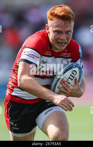 Caolan Englefield de Gloucester Rugby en action pendant le match Gallagher Premiership Gloucester Rugby vs Newcastle Falcons au Kingsholm Stadium , Gloucester, Royaume-Uni, 18 mai 2024 (photo de Gareth Evans/News images) Banque D'Images