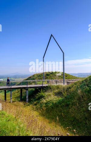 Heuneburg, fortification, Celtes, musée en plein air, musée celtique, ville celtique de Pyrène, Hundersingen, Herbertingen, Parc naturel du Danube supérieur Banque D'Images