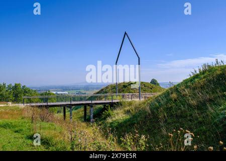 Heuneburg, fortification, Celtes, musée en plein air, musée celtique, ville celtique de Pyrène, Hundersingen, Herbertingen, Parc naturel du Danube supérieur Banque D'Images