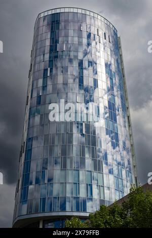 Tour LVR, triangle de Cologne, siège de l'Agence européenne de la sécurité aérienne, EASA, et hôtel Hyatt Regency à Deutz, Cologne, Nord Banque D'Images