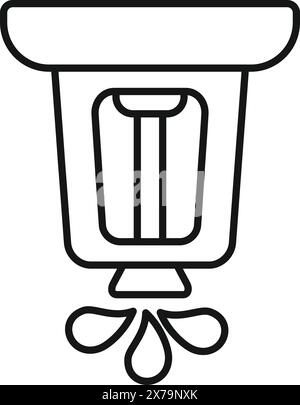 Image vectorielle en noir et blanc d'un lampadaire classique dans un style minimaliste d'art au trait Illustration de Vecteur