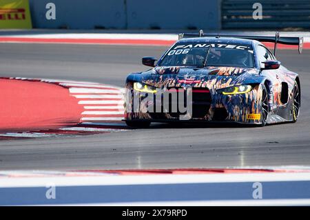 Les Amériques. 18 mai 2024. Samantha Tan (38) avec ST Racing dans la BMW M4 GT3 début de matinée de qualification au Fanatec GT World Challenge America, circuit of the Americas. Austin, Texas. Mario Cantu/CSM/Alamy Live News Banque D'Images