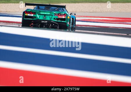 Les Amériques. 18 mai 2024. Alec Udell (63) avec DXDT Racing dans la Chevrolet Corvette Z06 GT3.R. Qualification au Fanatec GT World Challenge America, circuit des Amériques. Austin, Texas. Mario Cantu/CSM/Alamy Live News Banque D'Images