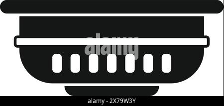 Silhouette d'une icône de passoire de cuisine pour diverses utilisations de conception Illustration de Vecteur