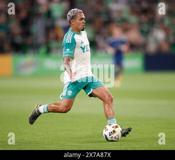 Austin, Texas, États-Unis. 18 mai 2024. Le milieu de terrain Daniel Pereira (6 ans) de l'Austin FC déplace le ballon lors d'un match de football de la Major League le 18 mai 2024 à Austin. Austin a gagné, 3-2. (Crédit image : © Scott Coleman/ZUMA Press Wire) USAGE ÉDITORIAL SEULEMENT! Non destiné à UN USAGE commercial ! Banque D'Images