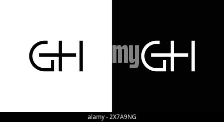 Design de logo GH unique et moderne Illustration de Vecteur
