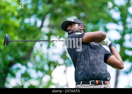 Louisville, Kentucky, États-Unis. 18 mai 2024. Sahith Theegala joue le 2e tee lors de la troisième manche du Championnat PGA 2024 au Valhalla Golf Club. (Crédit image : © Debby Wong/ZUMA Press Wire) USAGE ÉDITORIAL SEULEMENT! Non destiné à UN USAGE commercial ! Banque D'Images