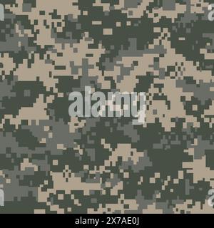 Fond de camouflage pixelisé. Motif inclinable sans couture. Illustration vectorielle. Illustration de Vecteur