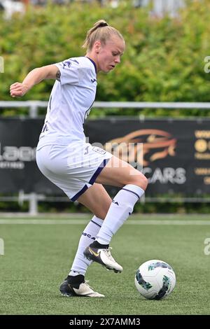 Aalter, Belgique. 18 mai 2024. Sarah Wijnants (11 ans) d'Anderlecht photographiée lors d'un match de football féminin entre le Club Brugge Dames YLA et le RSC Anderlecht le 9ème jour de match en play-off 1 de la saison 2023 - 2024 de la Super League belge des femmes du loto, le samedi 18 mai 2024 à Aalter, BELGIQUE . Crédit : Sportpix/Alamy Live News Banque D'Images