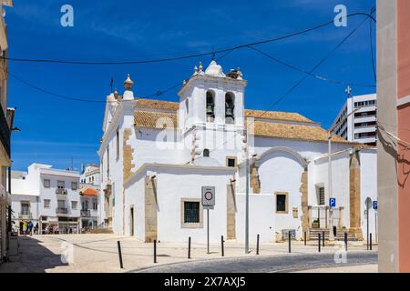 Église Sao Pedro, Igreja de São Pedro, Igreja Matriz de São Pedro, dans le centre historique de Faro, Algarve, Portugal, Europe Banque D'Images