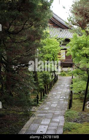 Cour du temple Seiryo-ji à Kyoto, Japon Banque D'Images