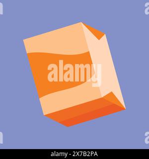 Icône de boîte de jus d'orange frais. illustration vectorielle de boîte de jus d'orange. icône de jus d'orange Illustration de Vecteur