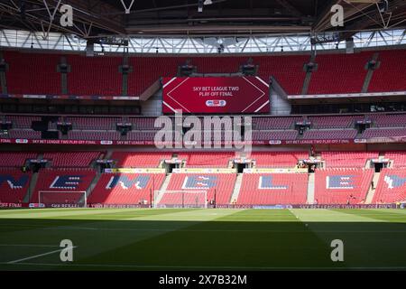 Londres, Royaume-Uni. 19 mai 2024. Vue générale du stade de Wembley avant le Crawley Town FC contre Crewe Alexandra FC SKY BET EFL League Two Play-Off final au stade de Wembley, Londres, Angleterre, Royaume-Uni le 19 mai 2024 crédit : Every second Media/Alamy Live News Banque D'Images