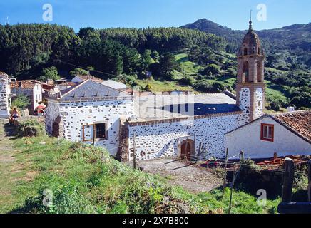 Église San Andres. San Andres do Teixido, province de la Coruña, Galice, Espagne. Banque D'Images