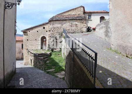 Macchiagodena - Scorcio del borgo via XXIV Maggio Banque D'Images