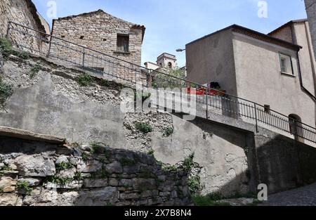 Macchiagodena - Scorcio del centro storico da via XXIV Maggio Banque D'Images