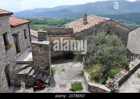 Macchiagodena - Scorcio del centro storico dalla Chiesa di San Nicola Banque D'Images