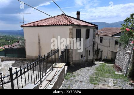 Macchiagodena - Scorcio panoramico da Salita Vittorio Veneto Banque D'Images