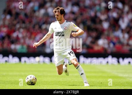 Jeremy Kelly de Crawley Town lors de la finale des play-off de la Sky Bet League Two au stade de Wembley à Londres. Date de la photo : dimanche 19 mai 2024. Banque D'Images