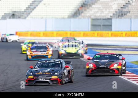 46 BRICHE Julien (fra), NAVARRO Jean-Laurent (fra), JSB compétition, Porsche 718 Cayman GT4 RS CS, action lors de la 2ème manche de la 2024 GT4 European Series propulsée par Rafa Racing Club sur le Misano World circuit Marco Simoncelli, du 17 au 19 mai 2024 à Misano Adriatico, Italie - photo Damien Doumergue / DPPI Banque D'Images