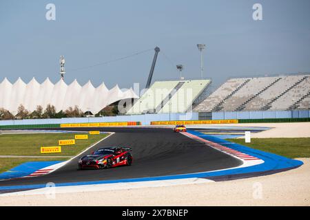 15 PAPADOPULOS Alexandre (usa), IBANEZ TRULLOLS Liuc (spa), NM Racing Team, Mercedes-AMG GT4, action lors de la 2ème manche de la 2024 GT4 European Series propulsé par Rafa Racing Club sur le Misano World circuit Marco Simoncelli, du 17 au 19 mai 2024 à Misano Adriatico, Italie - photo Damien Doumergue / DPPI Banque D'Images