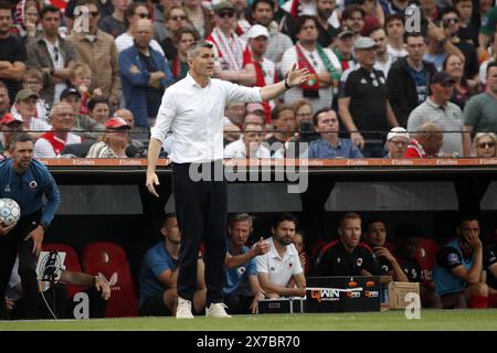 ROTTERDAM - entraîneur de sbv Excelsior Marinus Dijkhuizen lors du match néerlandais Eredivisie entre Feyenoord et Excelsior Rotterdam au Feyenoord Stadium de Kuip le 19 mai 2024 à Rotterdam, pays-Bas. ANP BART STOUTJESDIJK Banque D'Images