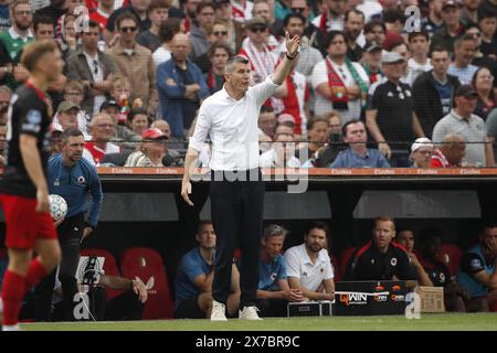 ROTTERDAM -sbv Excelsior entraîneur Marinus Dijkhuizen lors du match néerlandais Eredivisie entre Feyenoord et Excelsior Rotterdam au Feyenoord Stadion de Kuip le 19 mai 2024 à Rotterdam, pays-Bas. ANP BART STOUTJESDIJK Banque D'Images