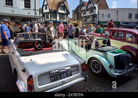 Faversham, Kent, Royaume-Uni. 19 mai 2024. Deuxième journée du Festival des Transports de Faversham 2024. Salon de voitures et motos dans le centre-ville. Crédit : Phil Robinson/Alamy Live News Banque D'Images