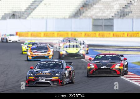 46 BRICHE Julien (fra), NAVARRO Jean-Laurent (fra), JSB Competition, Porsche 718 Cayman GT4 RS CS, action lors de la 2ème manche de la 2024 GT4 European Series propulsée par Rafa Racing Club sur le Misano World circuit Marco Simoncelli, du 17 au 19 mai 2024 à Misano Adriatico, Italie Banque D'Images