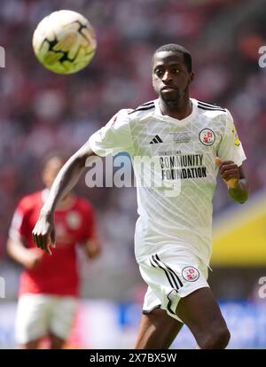 Ade Adeyemo de Crawley Town lors de la finale des play-off de Sky Bet League Two au stade de Wembley, Londres. Date de la photo : dimanche 19 mai 2024. Banque D'Images