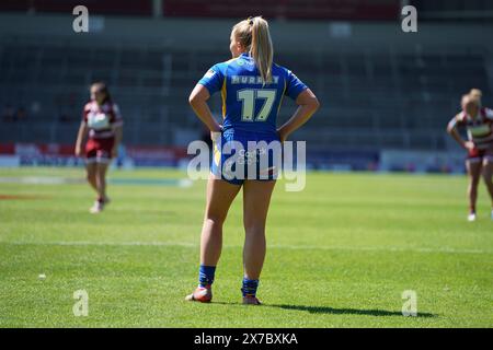 St Helens, Merseyside, Royaume-Uni. 19 mai 2024. Betfred Challenge Cup Rugby : Wigan Warriors Women vs Leeds Rhinos Women au Totally Wicked Stadium. Lucy Murray pendant le match. Crédit James Giblin Photography/Alamy Live News. Banque D'Images