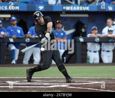 Lexington, Kentucky, États-Unis. 16 mai 2024. Braden Holcomb de Vanderbilt lors d'un match entre les Wildcats du Kentucky et les Commodores de Vanderbilt au Kentucky Proud Park à Lexington, Kentucky. Kevin Schultz/CSM/Alamy Live News Banque D'Images