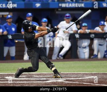 Lexington, Kentucky, États-Unis. 16 mai 2024. Matthew Polk de Vanderbilt lors d'un match entre les Wildcats du Kentucky et les Commodores de Vanderbilt au Kentucky Proud Park à Lexington, Kentucky. Kevin Schultz/CSM/Alamy Live News Banque D'Images