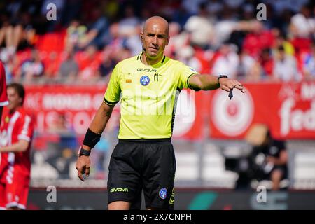 Monza, Italie. 19 mai 2024. Michael Fabbri (arbitre) lors du championnat italien Serie A match de football entre AC Monza et Frosinone Calcio le 19 mai 2024 au U-Power Stadium de Monza, Italie - crédit : Luca Rossini/E-Mage/Alamy Live News crédit : Luca Rossini/E-Mage/Alamy Live News Banque D'Images