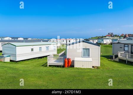 Caravane statique ou Mobile Home site en Angleterre Banque D'Images