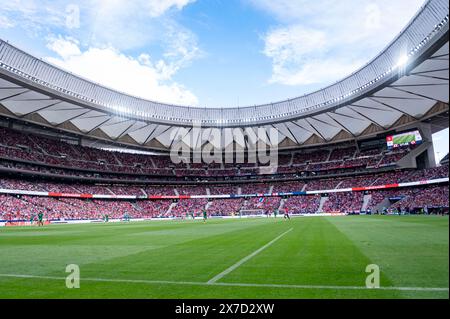 Madrid, Madrid, Espagne. 19 mai 2024. Vue générale du stade lors du match de football la Liga EA Sports 2023/24 opposant l'Atletico Madrid vs CA Osasuna à l'Estadio Metropolitano le 19 mai 2024 à Madrid, Espagne. (Crédit image : © Alberto Gardin/ZUMA Press Wire) USAGE ÉDITORIAL SEULEMENT! Non destiné à UN USAGE commercial ! Banque D'Images