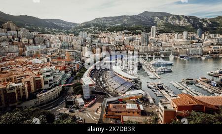 © SPORTPIXPRESS/MAXPPP, Monaco. 19 mai 2024. MAGAZINE PADDOCK FORMULA ONE MONACO GRAND PRIX INSTALLATION vue générale de Formula One Monaco GP crédit : MAXPPP/Alamy Live News Banque D'Images