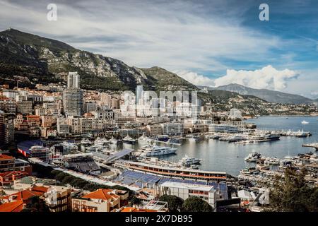 © SPORTPIXPRESS/MAXPPP, Monaco. 19 mai 2024. MAGAZINE PADDOCK FORMULA ONE MONACO GRAND PRIX INSTALLATION vue générale de Formula One Monaco GP crédit : MAXPPP/Alamy Live News Banque D'Images