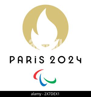 Logo des Jeux paralympiques d'été 2024. Illustration vectorielle, EPS10 Illustration de Vecteur