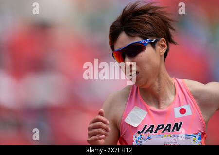 Kobe Japon. 18 mai 2024. Yuka Takamatsu (JPN), 18 MAI 2024 - Athlétisme : qualification féminine 100m T38 au stade mémorial de l'Universiade de Kobe lors des Championnats du monde de para Athlétisme Kobe 2024 à Kobe Japon. Crédit : SportsPressJP/AFLO/Alamy Live News Banque D'Images