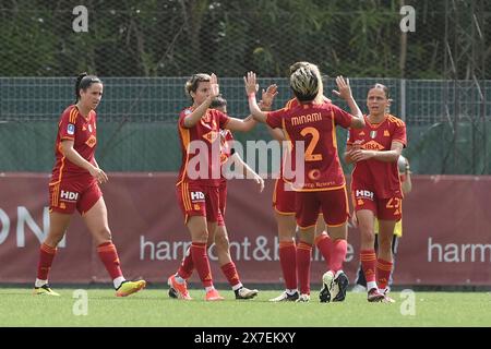 Valentina Giacinti (femmes roms) lors du match Italien Serie A Women entre femmes roms 5-0 Fiorentina Women au stade Tre Fontane le 19 mai 2024 à Roma, Italie . Crédit : Maurizio Borsari/AFLO/Alamy Live News Banque D'Images