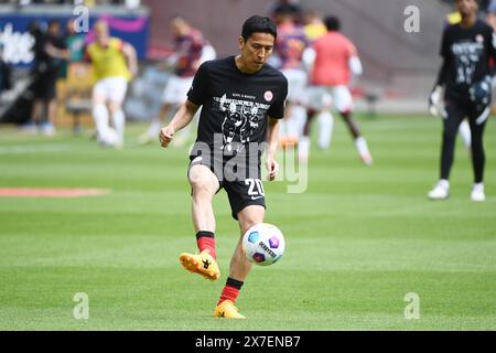 Francfort-sur-le-main, Allemagne. 18 mai 2024. Makoto Hasebe (Francfort) Football/Football : Bundesliga Allemand match entre l'Eintracht Frankfurt vs RB Leipzig au Deutsche Bank Park à Francfort-sur-le-main, Allemagne . Crédit : Itaru Chiba/AFLO/Alamy Live News Banque D'Images