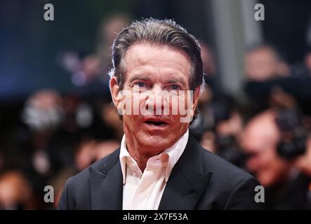 Cannes, France. 19 mai 2024. L'acteur américain Dennis Quaid arrive pour la projection du film 'The substance' à la 77ème édition du Festival de Cannes à Cannes, dans le sud de la France, le 19 mai 2024. Crédit : Gao Jing/Xinhua/Alamy Live News Banque D'Images