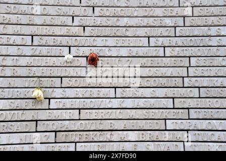 Mur du mémorial Kovaci à Sarajevo Banque D'Images