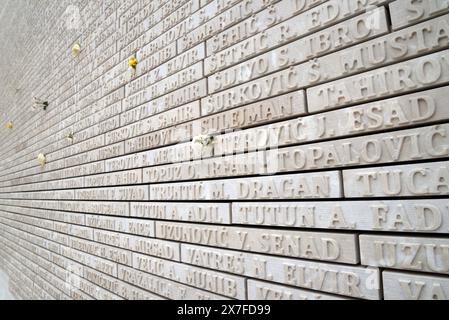 Mur du mémorial Kovaci à Sarajevo Banque D'Images