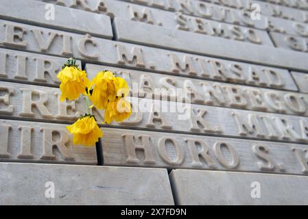 Mur du mémorial Kovaci à Sarajevo Banque D'Images